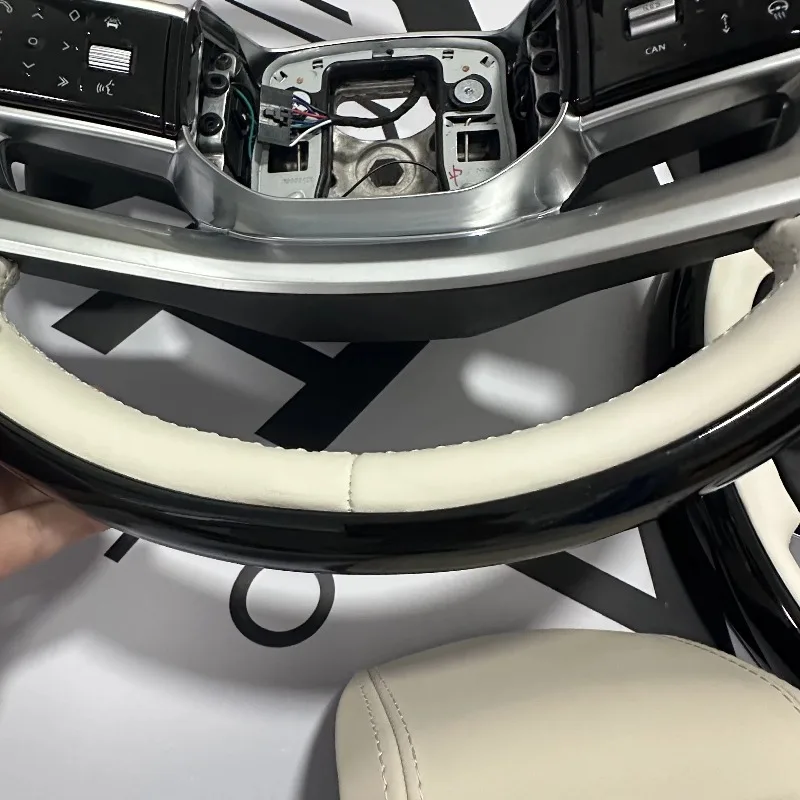 Racing Leather Steering Wheel Upgrade Full Function Retention Non-Destructive Installation 4-Spoke    Y002
