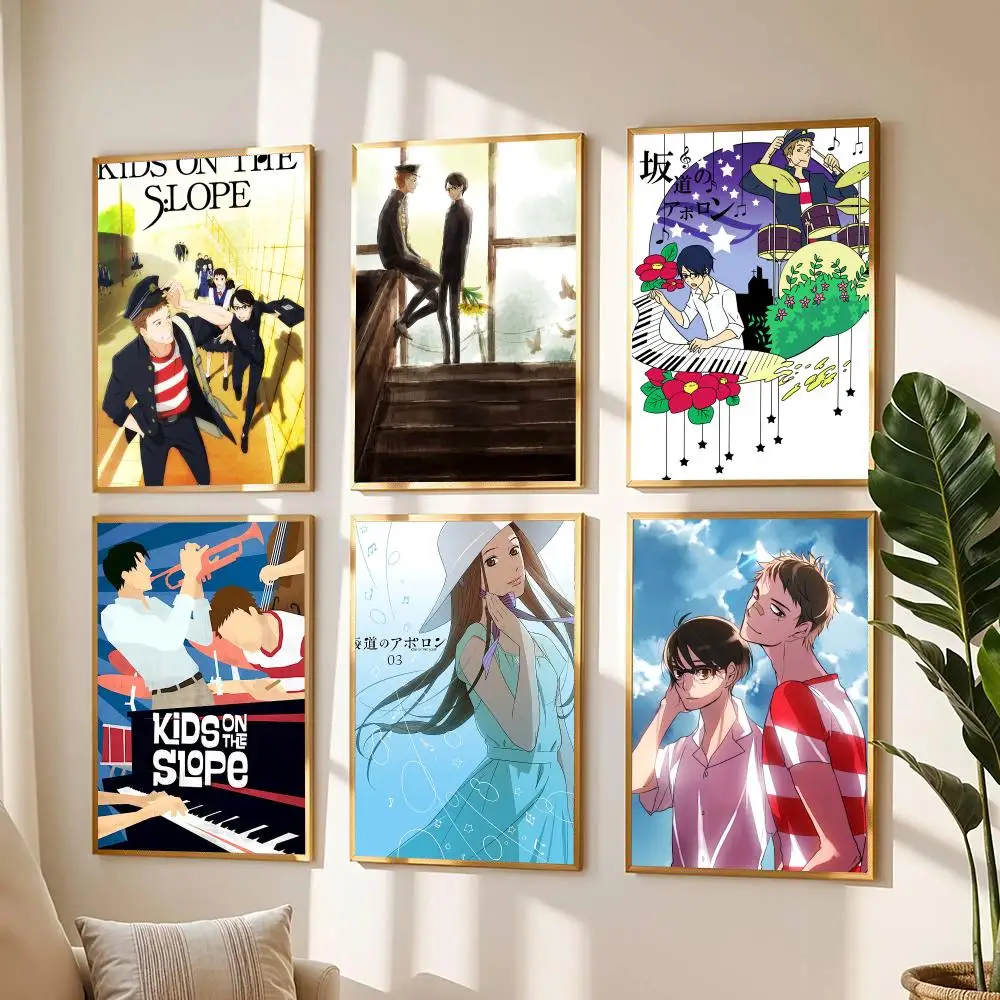 anime K-Kids on the Slope-E Painting Calligraphy Boho Botanical Decor for Living Room  Elegant Home Style
