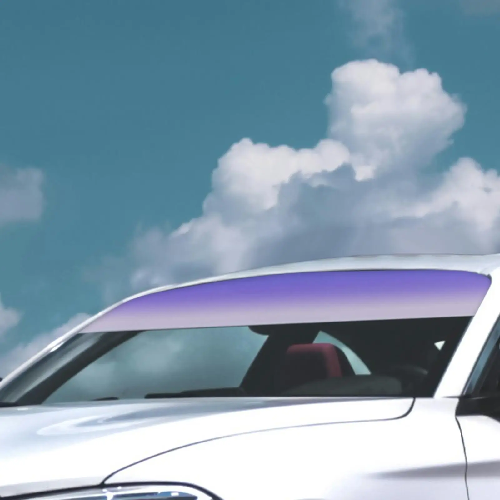 Universal Car Window Sun Visor Strip Tint Film Removable Privacy Stained Material Windshield Shade for Automotive Appearance