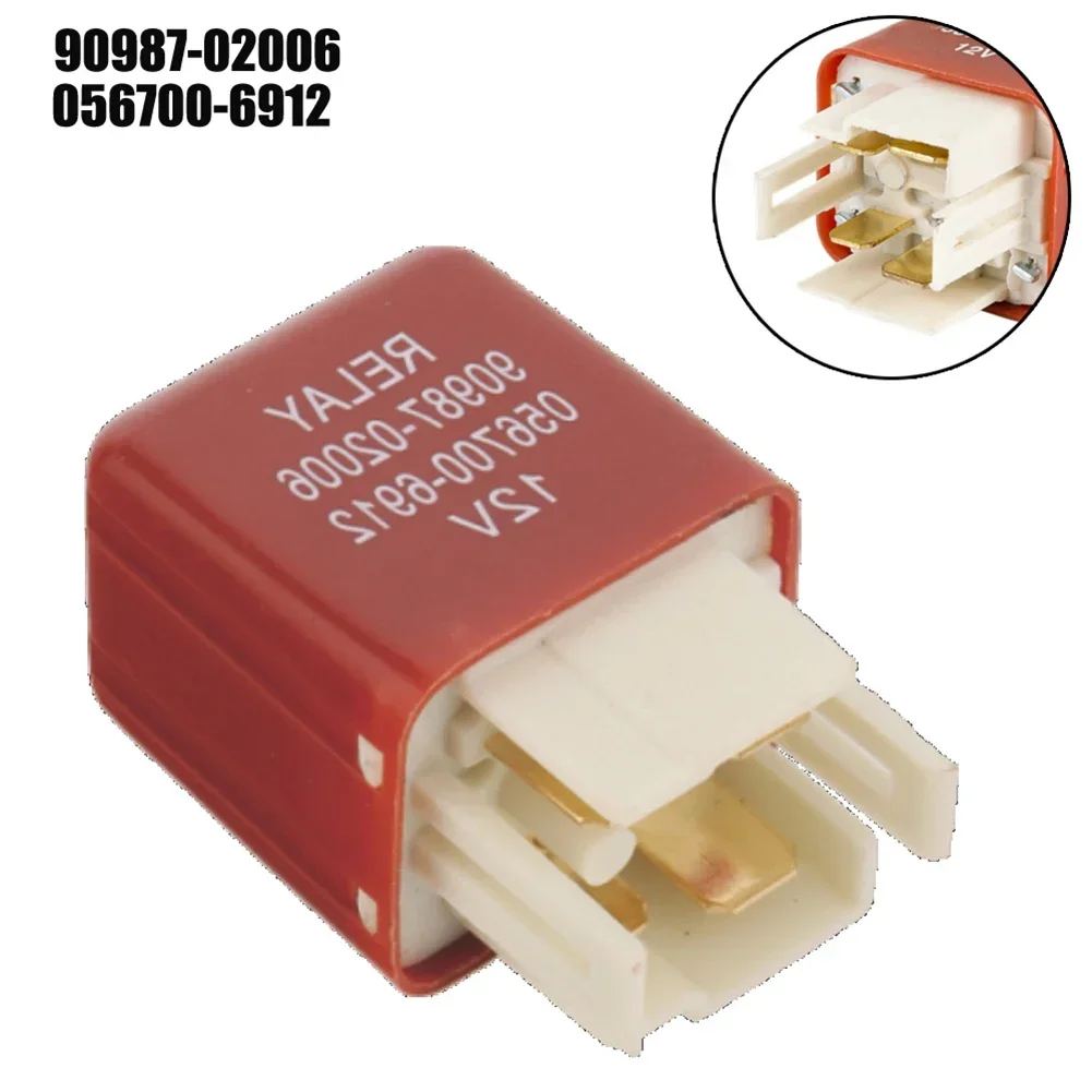 

12V 4Pin Car Relay For Toyota Water Tank Fan Relay 90987-02006 056700-6912 90987-02011 Interior Replace Parts Accessories