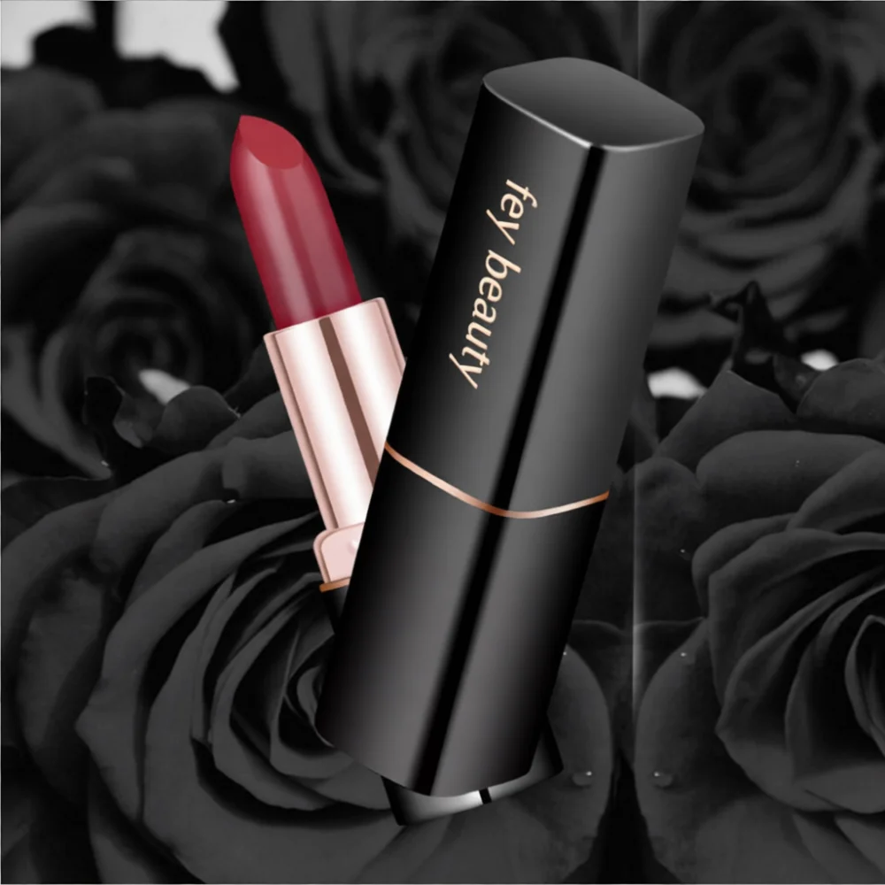 Fey Beauty Liquid Lipstick Matte Finish Moisturizing Soft Texture Waterproof Non Stick Cup Nude Bean Paste Lip Cosmetics