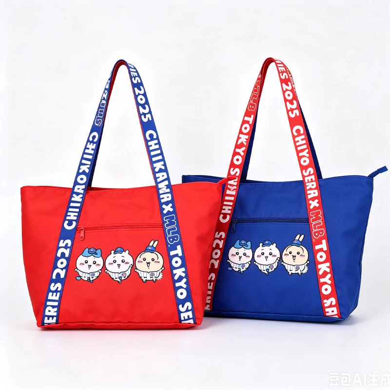 New Girl Chiikawa Tote Bag Kawaii Cartoon Cute Portable Shoulder Bag Canvas Bags for Woman Large Capacity Leisure Travel