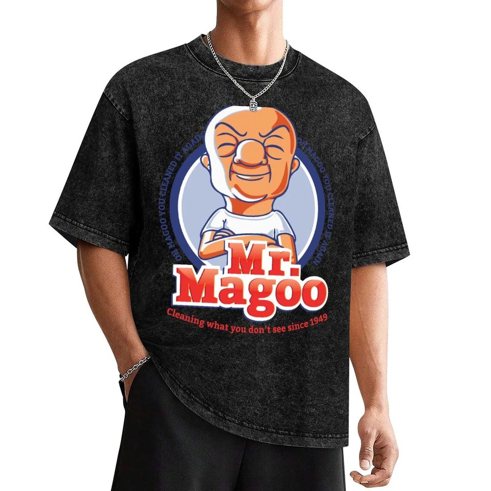 Mr. Magoo as Mr. Clean T-Shirt Short sleeve tee valentines boutique clothes summer 2025 quick-drying men clothings