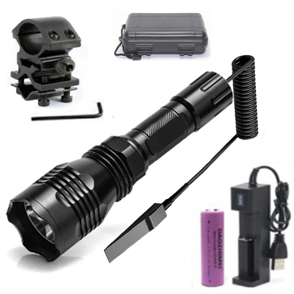 Super Bright LED Flashlight IR 850nm Hunting Tactical Rifle Lantern 1-Mode Predator Handheld Torch Waterproof fishing Lantern