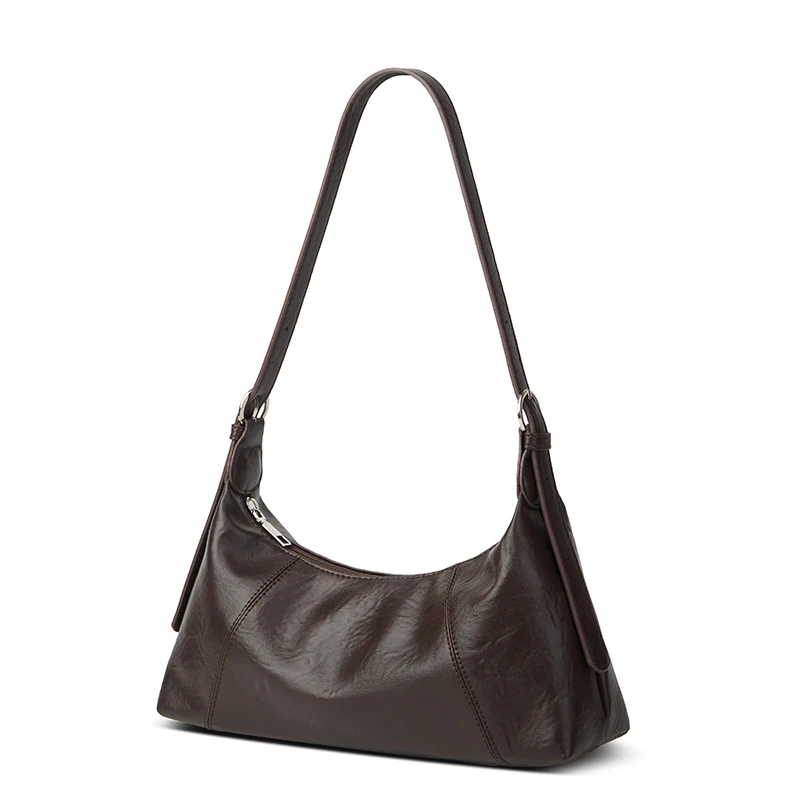 Schultertasche, europäischer und amerikanischer Retro-Stil, modisch und schlicht, Baguette-Tasche zum Tragen unter dem Arm. – Detail 2