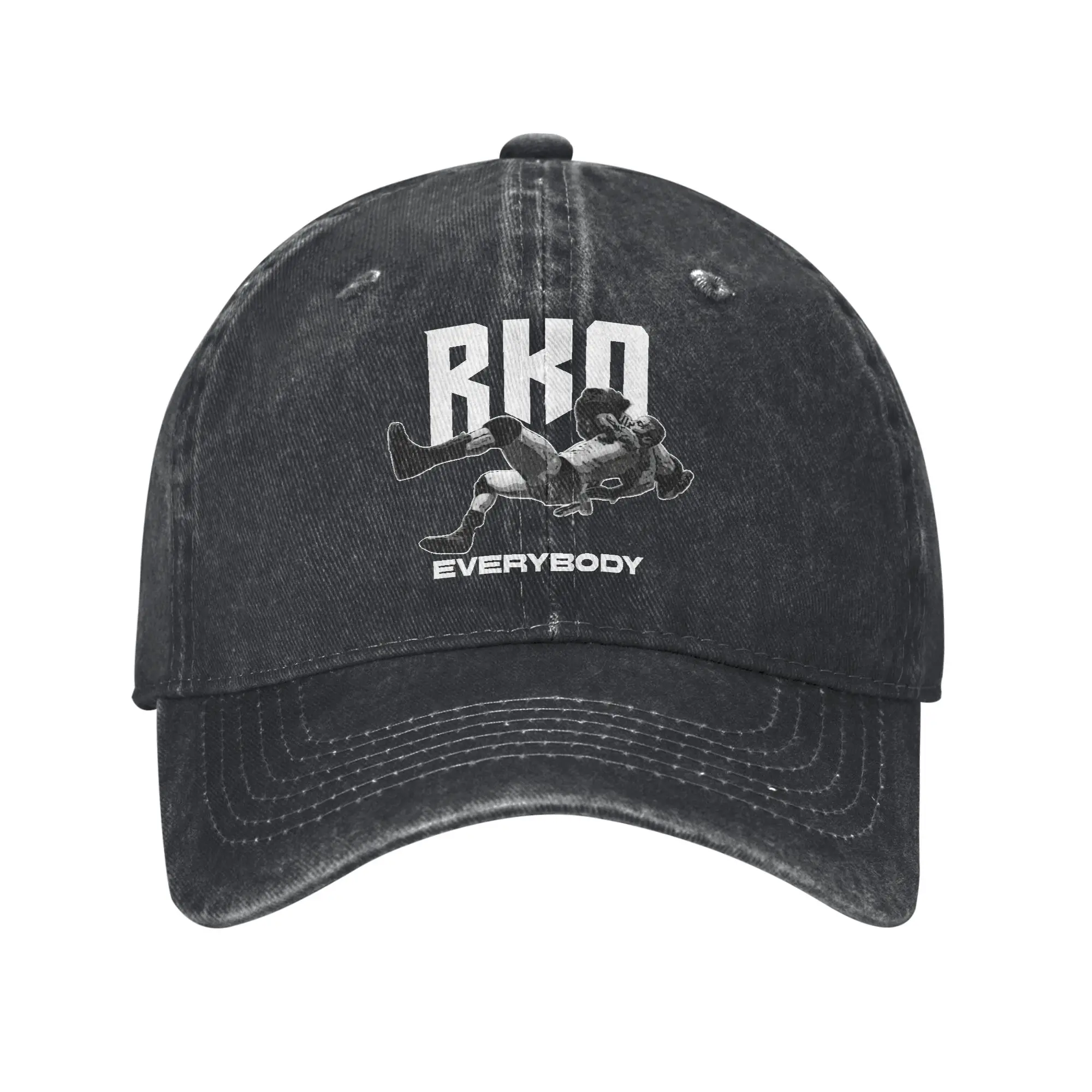 RKO Everybody  Wrestling Unisex Style Baseball Caps  Distressed Denim Washed Caps Hat Vintage Outdoor Summer Gift Sun Cap