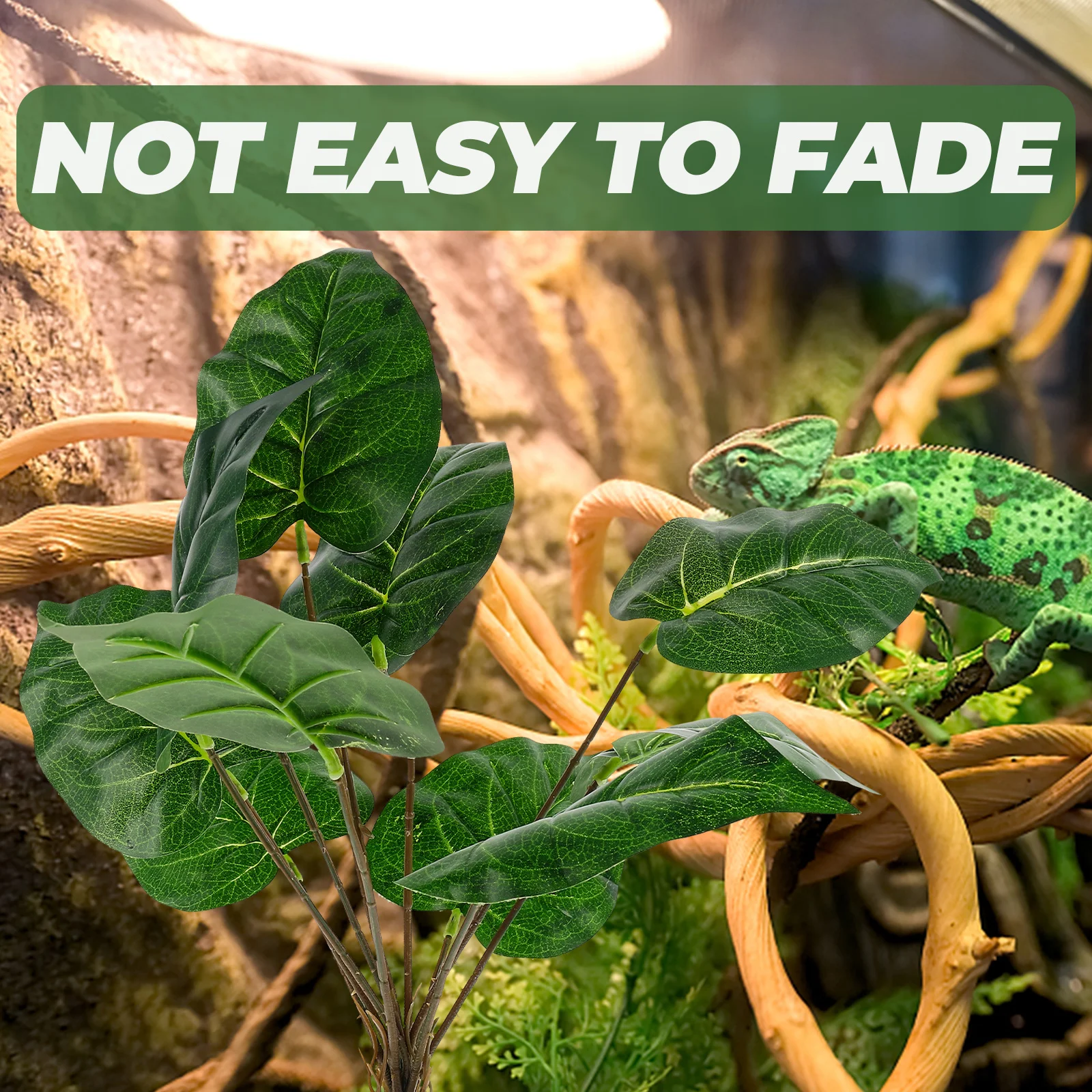 

Lifelike Artificial Plant Ornament Realistic Reptile Hideout Decoration Amphibians Terrarium Fake Plants Aquarium Landscape Fish
