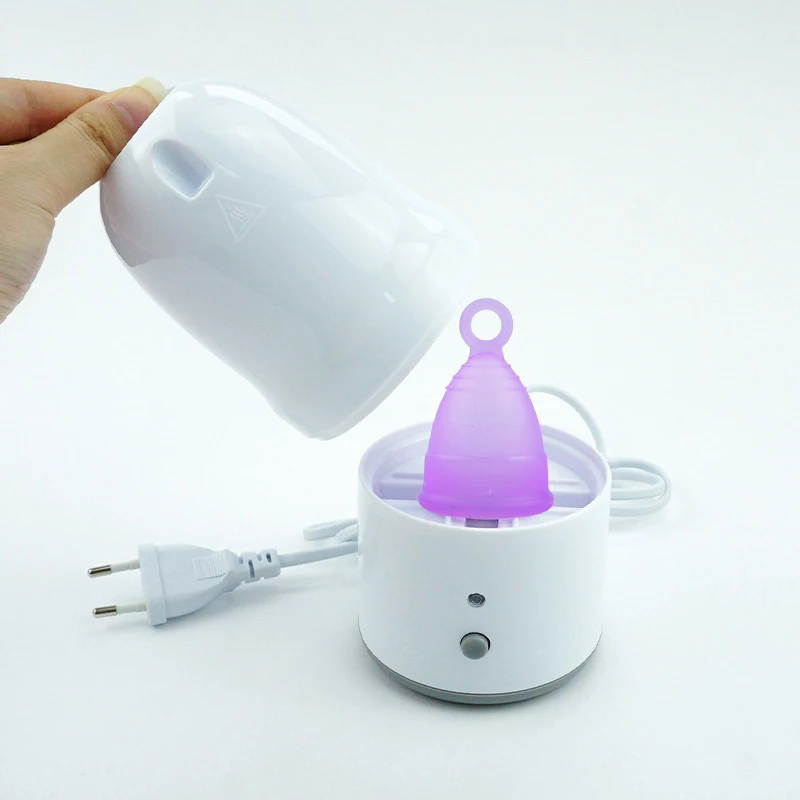 Feminy Medical silicone menstrual cup with menstrual cup electric sterilizer