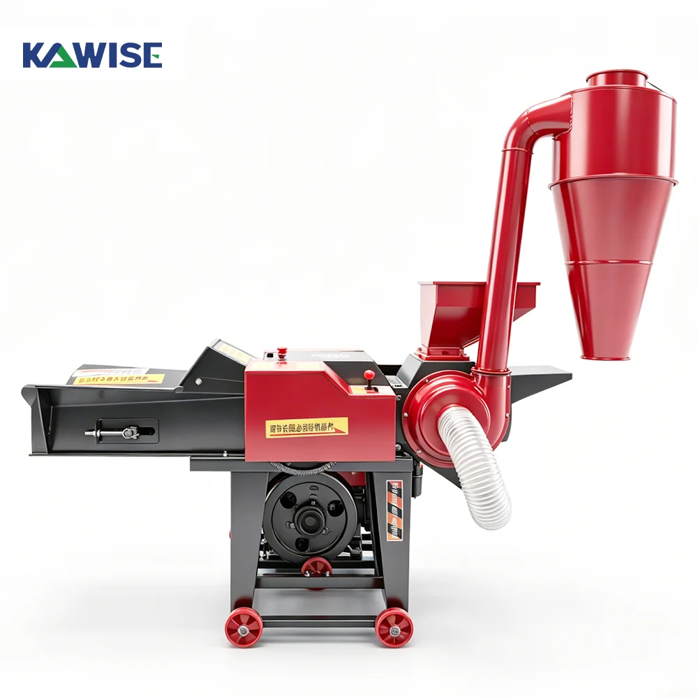 AIROW Chaff Cutter Crusher Machine with Electric and Diesel Power for Feed Cutting, Kneading and Crushing on Farms