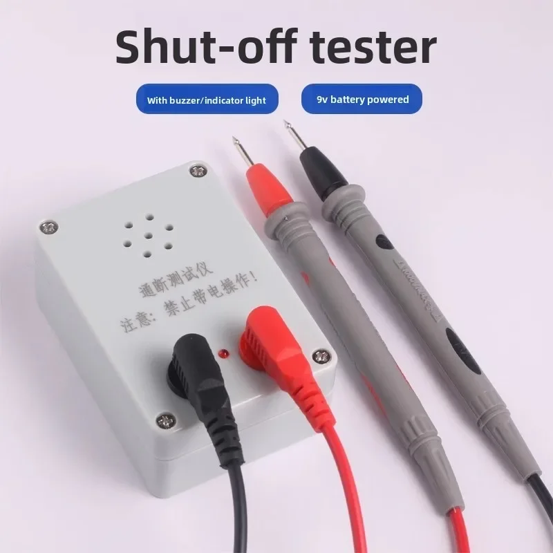 On-off test buzzer 9V with battery test line conduction multimeter measurement wire circuit detection wire inspector