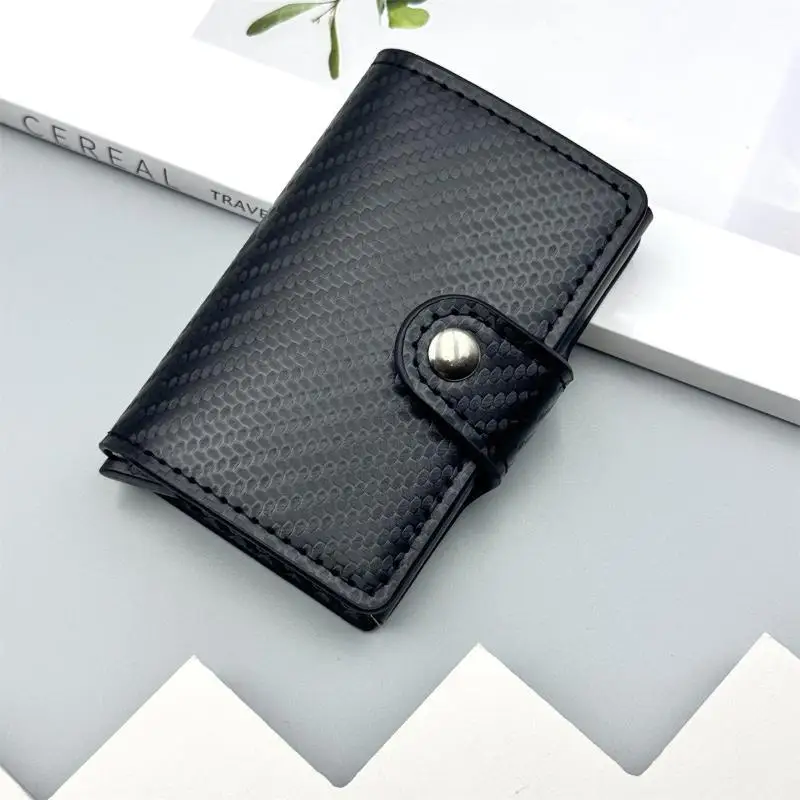 RFID Credit Card Holder Men Wallets Luxury Small Smart Wallet Metal Business Mini Cardholder Case Women Minimalist Walet For Men