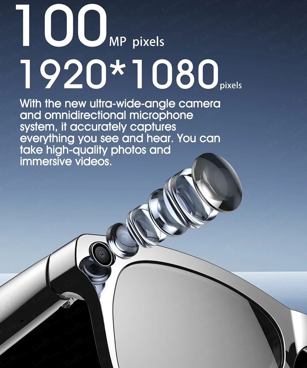 Xiaomi AI 8K نظارات ذكية 120MP كاميرا مقاوم للماء بلوتوث مكالمة تشغيل الموسيقى نظارات ذكية تحديد الصور ChatGPT 2025 جديد