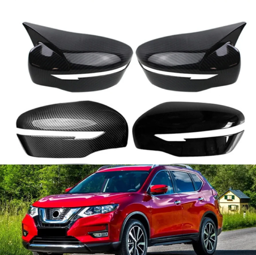 

Rearview Side Mirror Cover For Nissan Qashqai X-Trail Murano Rogue Pathfinder 2015-2019 Car Wing Cap Rear View Case Trim Sticker