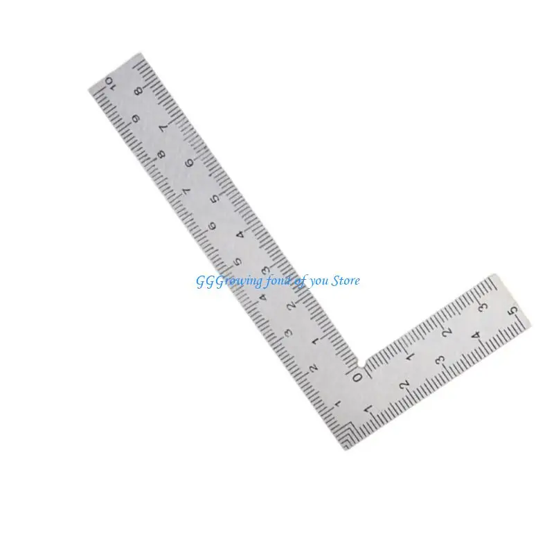

H9EB 90 Degree Framing Square Stainless Steel L Square Ruler Metal Square Woodworking Measurements Tool for Drawing