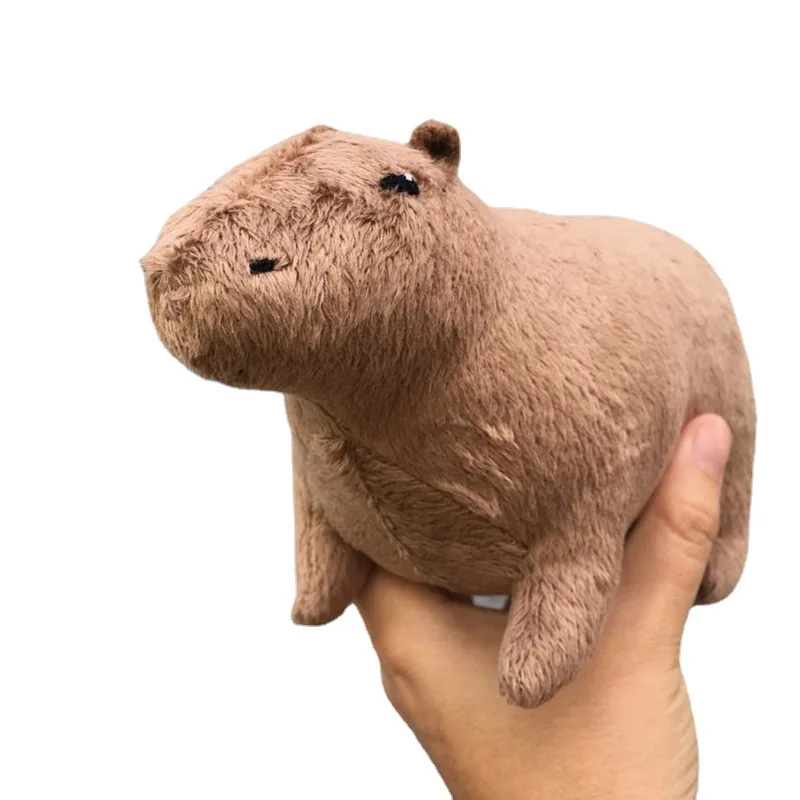 18cm Simulation Fluffty Capybara Stuffed Animals Plush Toy Soft Dolls Real Life Capybara Dolls Kids Toys Peluche Christmas Gift