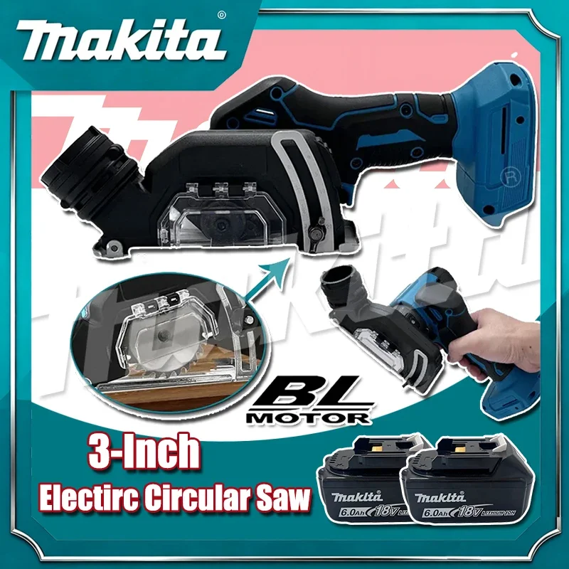 

Makita Mini Brushless Electric Circular Saw 3Inch Cordless Rechargeable Handheld Electirc Cut Off Grinder Tool for 18V Battery