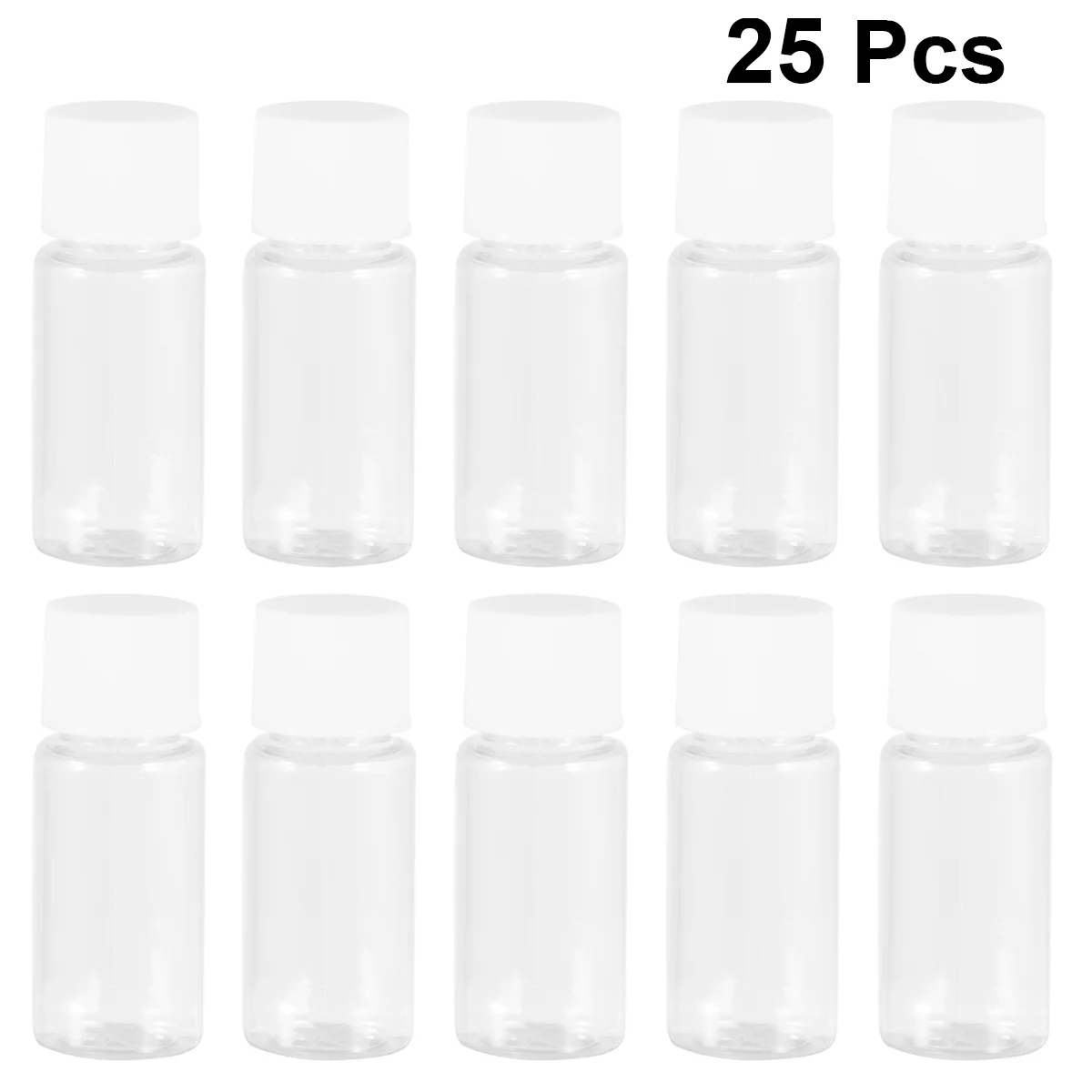 25pcs 10ml Sample Bottles Refillable Plastic Transparent Lotion Bottle Shower Gel Container Lotion Bottles