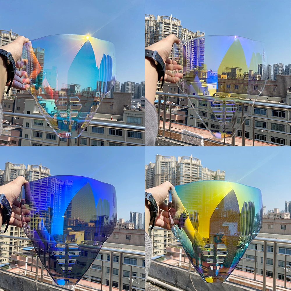 خوذة دراجة نارية شفافة مقاومة للأشعة فوق البنفسجية عدسة PC دخان داكن بديل لواقي الشمس لطائرات ICON #6