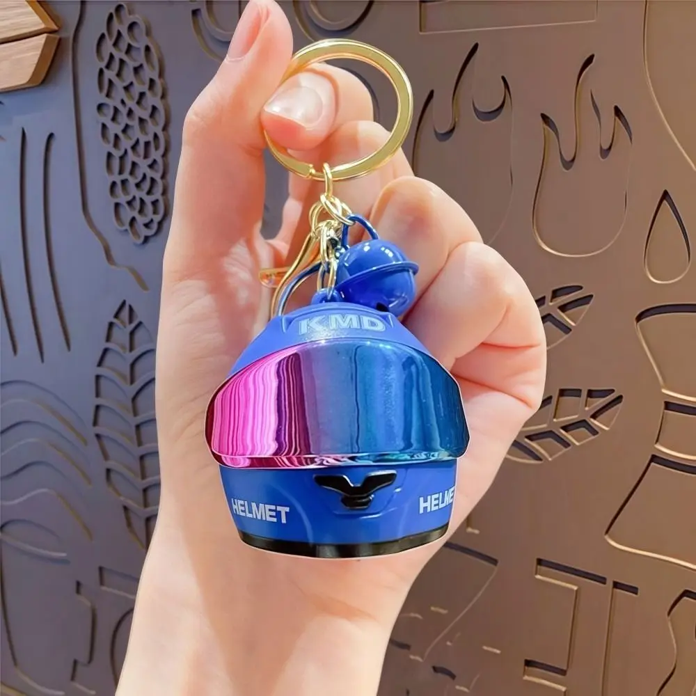 Cool Light-up Helmet Keychain Lightweight Versatile Mini Night Light Pendant Multifunctional Realistic Helmet Bag Charm
