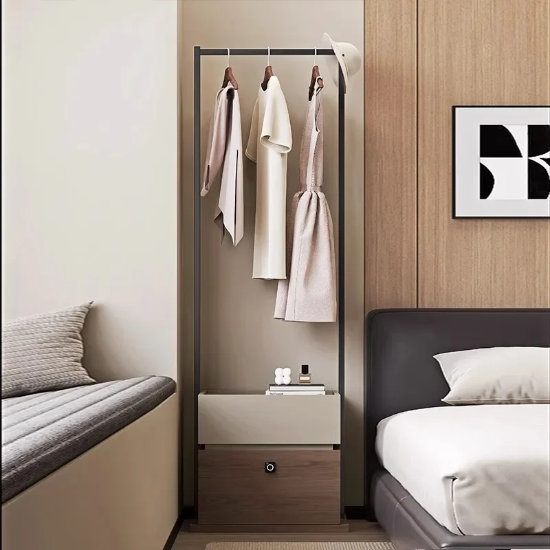

Medieval solid wood bedside table, coat rack, integrated small apartment, intelligent with fingerprint lock, seam, side cabinet