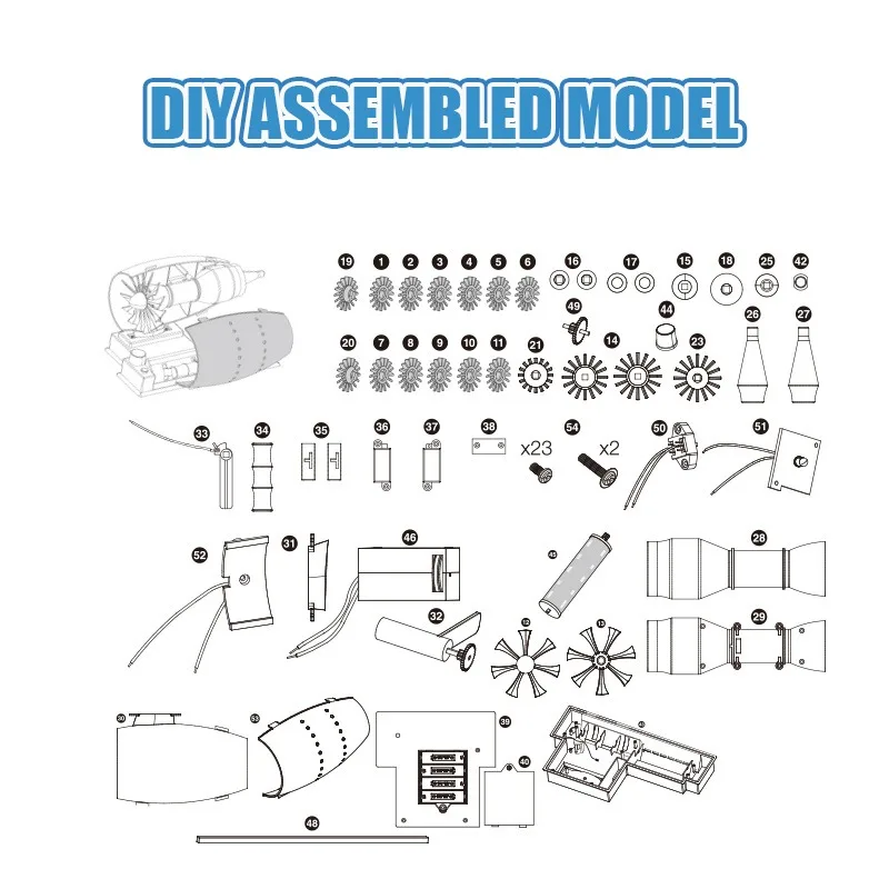 لغز نموذج محرك طائرة ثلاثي الأبعاد تصنعه بنفسك ، طقم تجميع طائرة نفاثة ، ألعاب بناء علمية ، هدية مروحة توربينية محاكاة للصبي