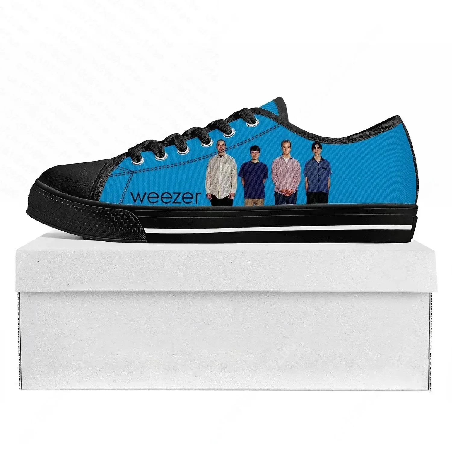 

Weezer Pop Rock Band Low Top High Quality Sneakers Mens Womens Canvas Sneaker Prode Casual Couple Shoes Custom Shoe