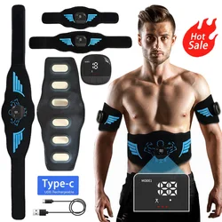 EMS estimulador muscular Abs, cinturón de masaje Abdominal, tóner muscular, pantalla de consumo de calorías, masajeador para quemar grasa, perder peso