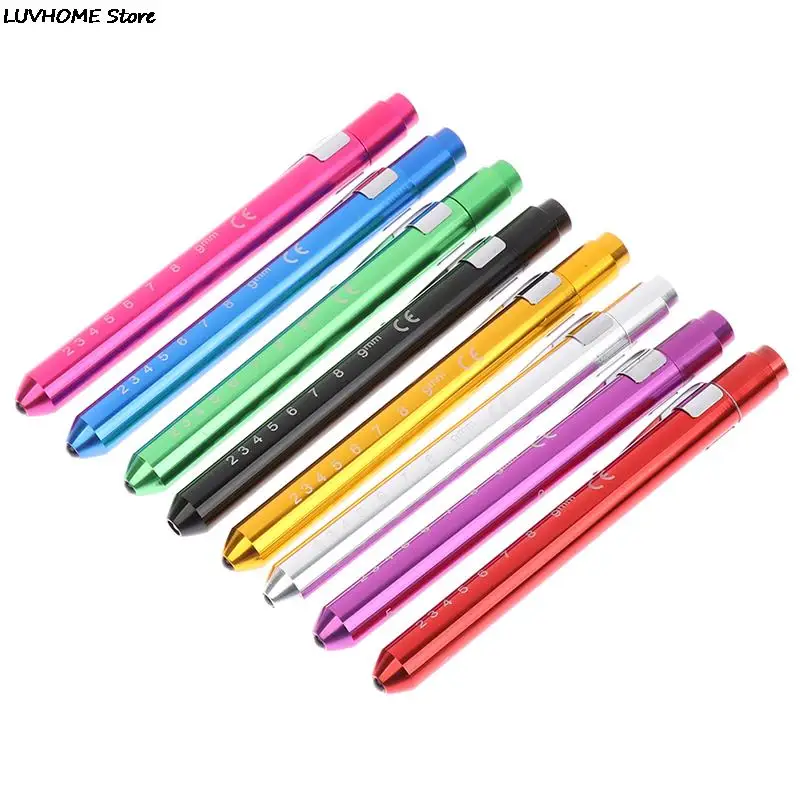 LED Flashlight Work Light First Aid Pen Light Torch Lamp Pupil Gauge Measurement Portable Medical Pen light