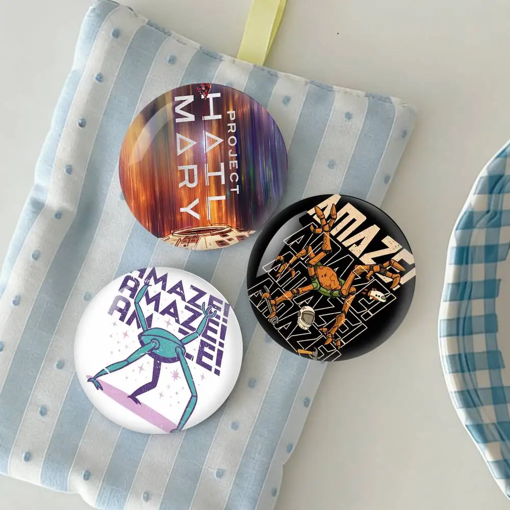 

Film Project Hail M-Mary Badge Creative Pins Brooch for Bag Clothes Hat Decor Gifts Fans Collect