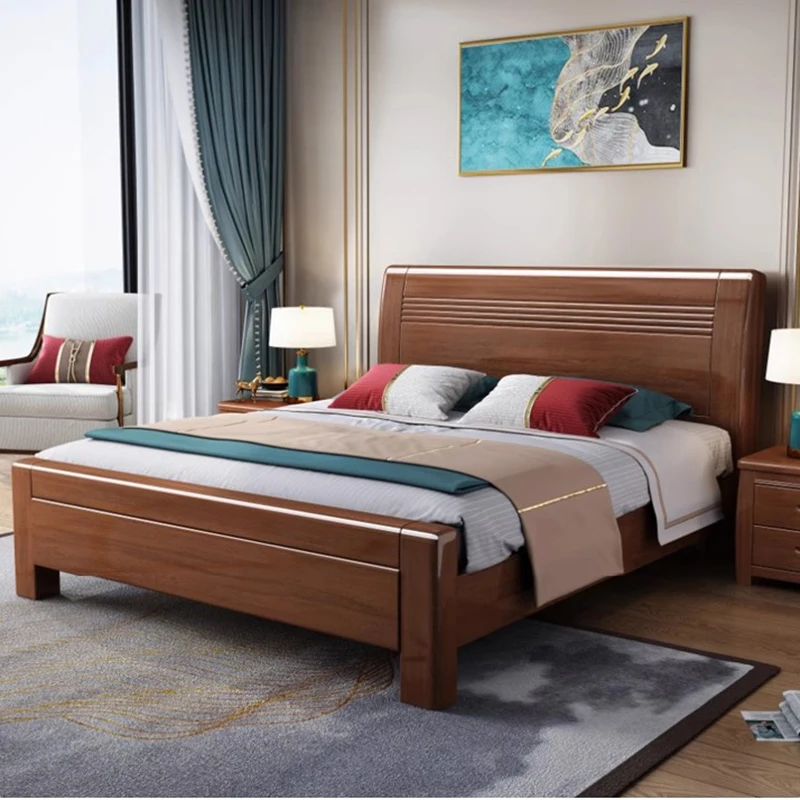 Cama europea de belleza, cama doble de diseño moderno, almacenamiento, cama de madera, Castillo sexual para dormir de princesa, Letto Matrimoniale, muebles de moda