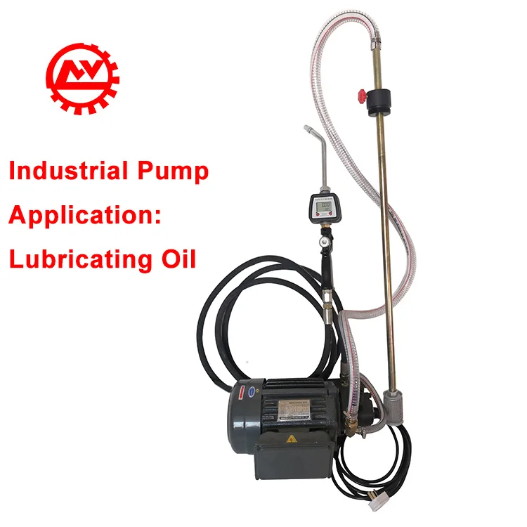 Durable 200 Liters AC 220V 1500W Industrial High Quality Lubricating Electric Oil Pump with Digital Oil Meter Gun