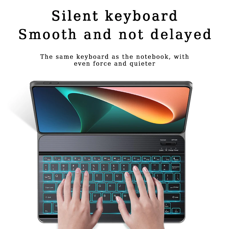 EGYAL per XiaoMi Pad 5 Pro Pencil Case Funda Magic Keyboard Wireless Mouse Pad Tablet per Mi Pad 5 11 pollici 2021 Cover per tastiera