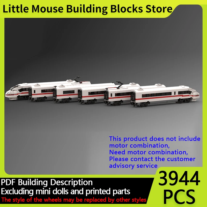 

City Car Model MOC Building Bricks BR403 ICE 3 German High Speed Train Modular Technology Gifts Holiday Assemble Children Toys