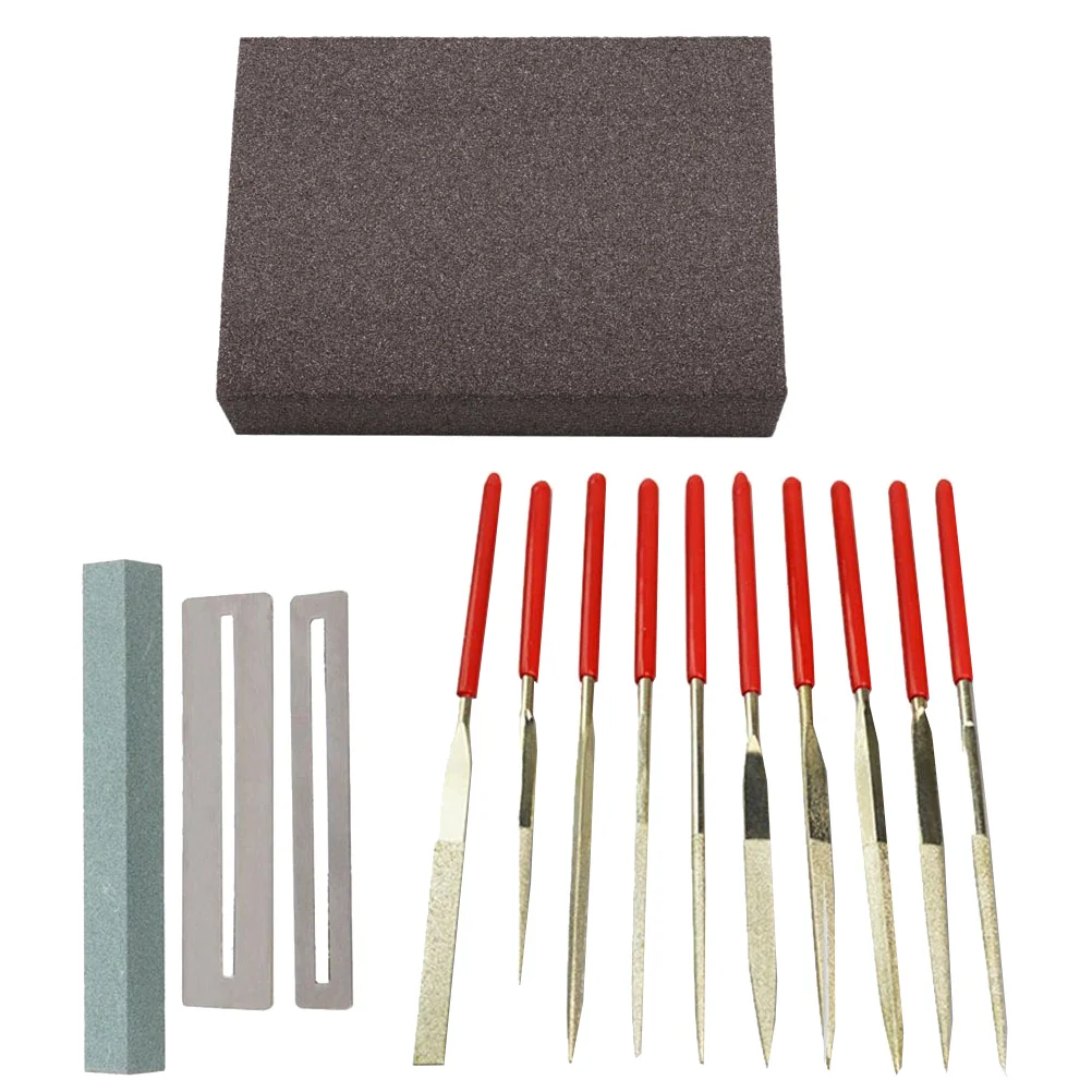 

Guitar Nut File Fret File Luthier Tool Guitar Sanding Scrub Block Tool for Ukulele Bass Mandolin Banjo Bridge Saddle Nut Needle
