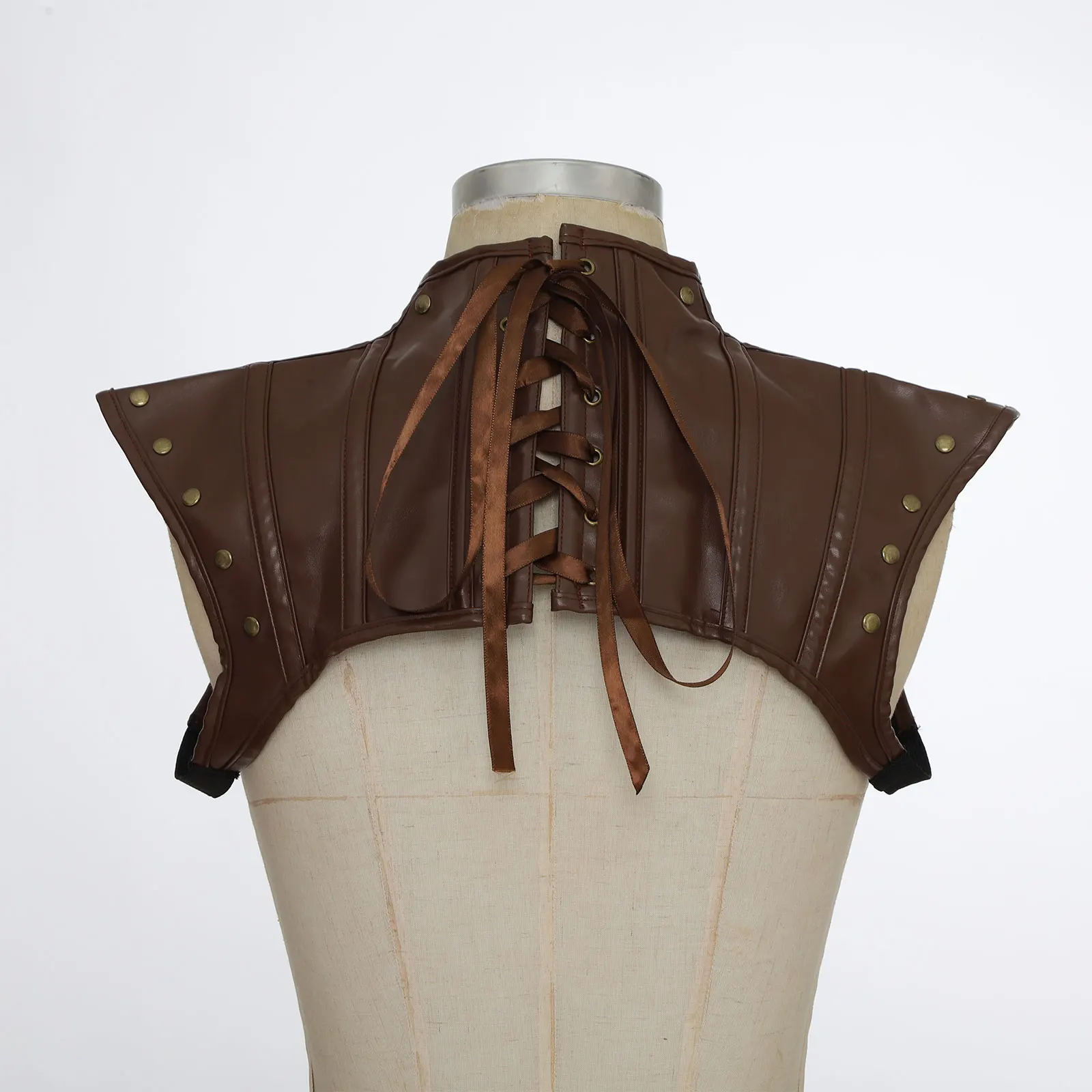 Women Latex Shapewear Body Chest Harness Steampunk Cosplay Game Armor Outfit Sexy Corset Bustier Crop Tops Club Rave Costume