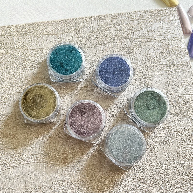 Polarized magic mirror powder, high gloss nail glitter powder, soft and easy to scratch armor, DIY armor wearing material