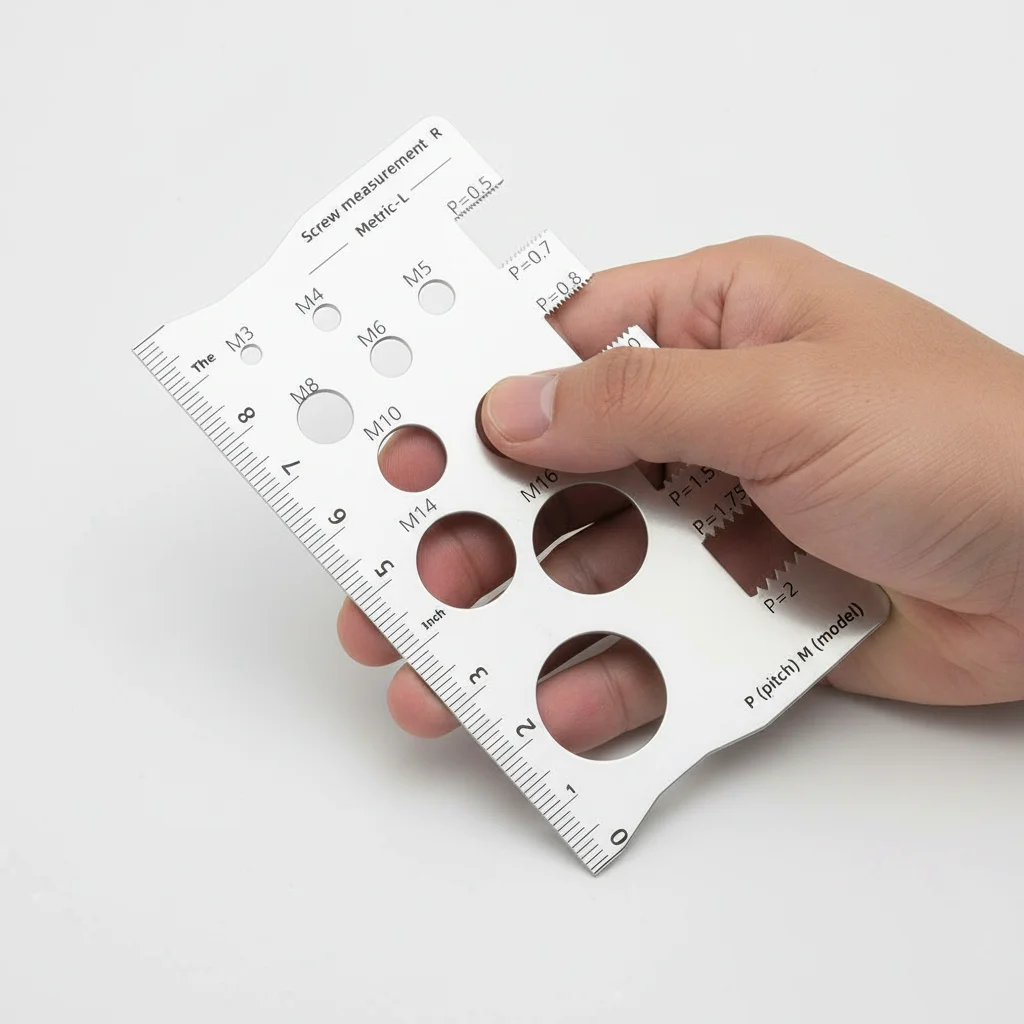 410 Stainless Steel Thread Checker Screw Measurement Ruler Accurate Tooth Spacing Diameter Pitch Bolt Measuring Tool