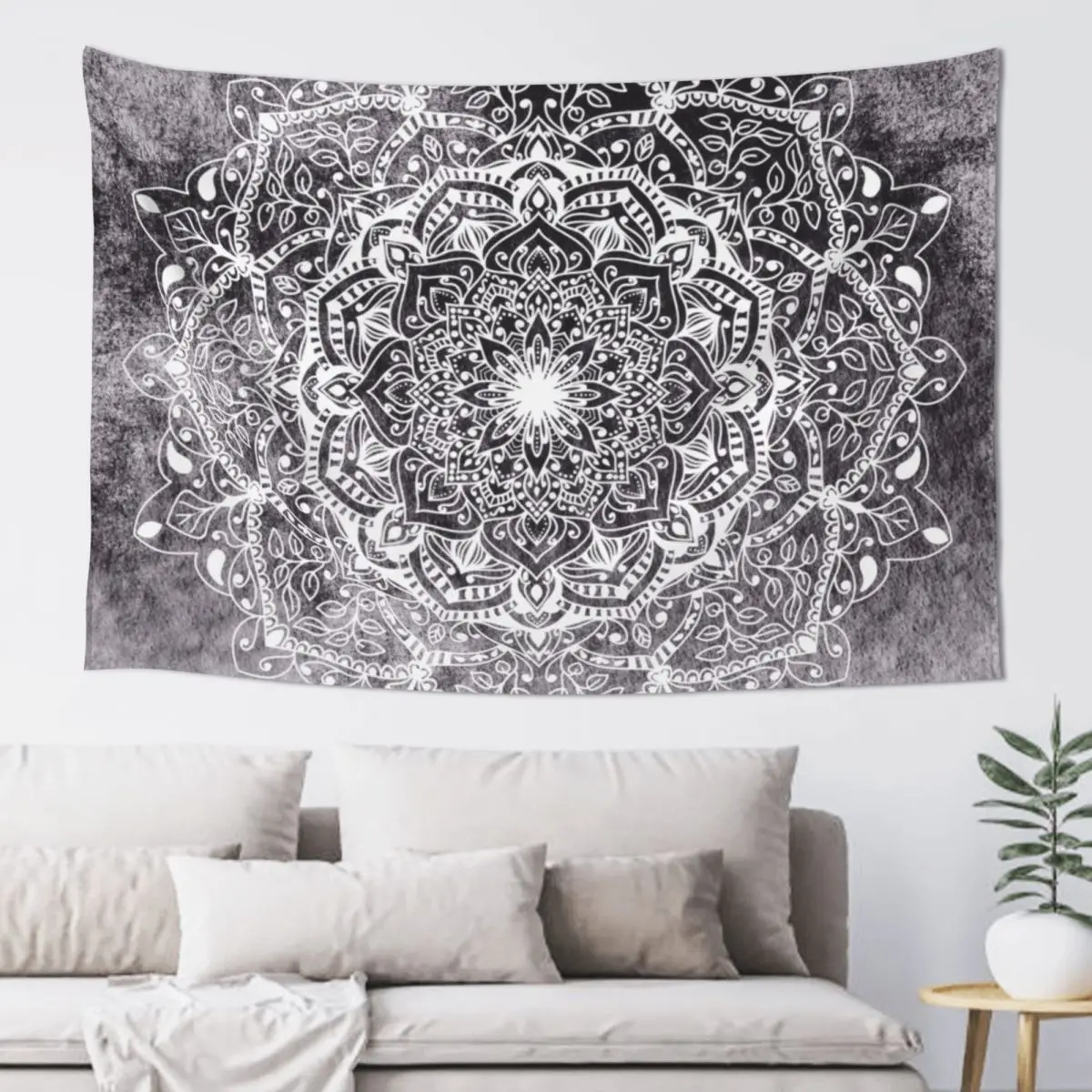 

NATURE DETAILS MANDALA - GRAY Tapestry House Decor Wall Decorations Tapestry