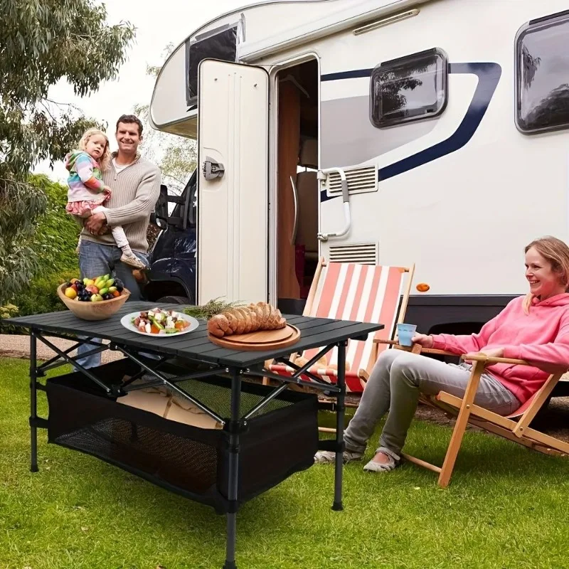 

Легкий алюминиевый складной походный стол, портативный с сумкой для переноски, уличный стол для кемпинга, пляжа, барбекю, пикника, путешествий, пешего туризма