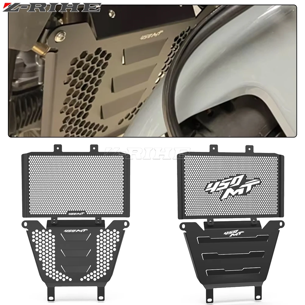 

For CFMOTO CF MOTO 450MT 450 MT 450 MT450 2024 2025 CNC Radiator Guard Engine Front Exhaust Cover Protector Crap Flap Protection