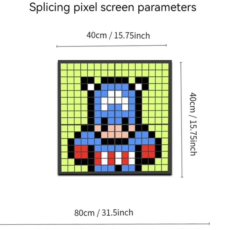 4 in 1 RGB Smart LED Pixel Panel Lamp Multilingual DIY Graffiti App Control Screen Display Christmas Home Decor Atmosphere Light image 6