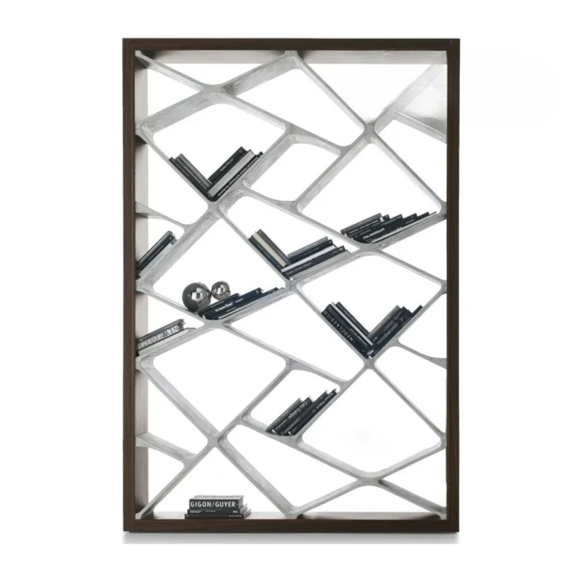 

Книжный шкаф из цельного дерева в скандинавском средневековом стиле, современная простая полка