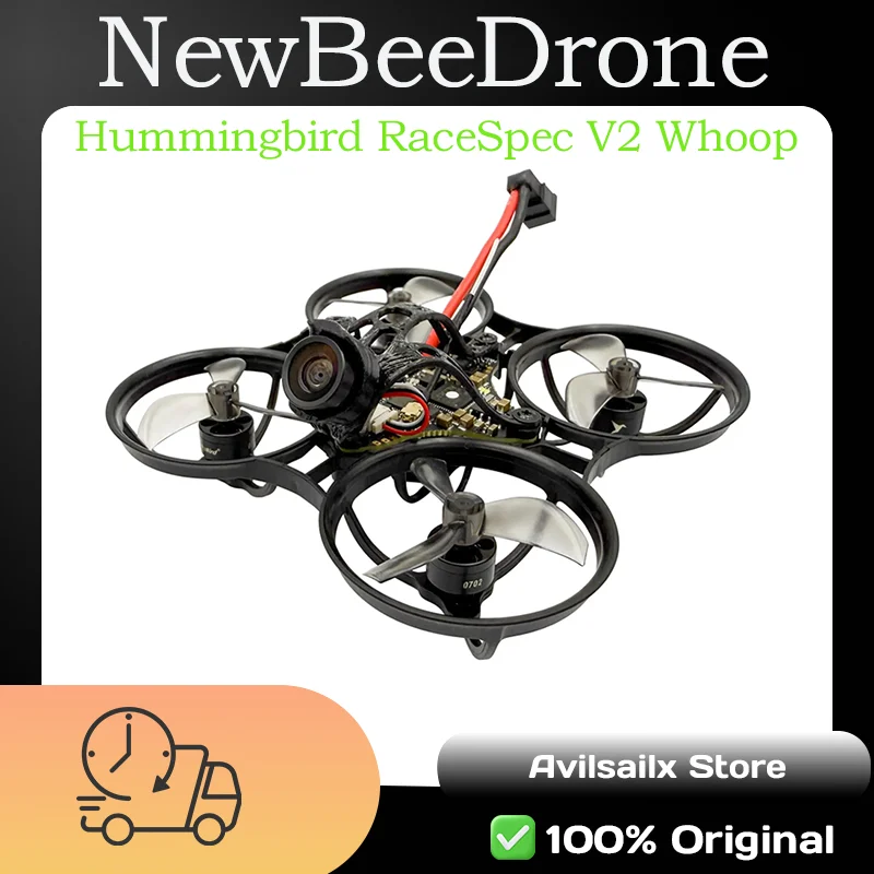 NewBeeDrone Hummingbird V2 BNF Whoop Drone, UART ELRS, Conector NX69, Carreras FPV y Estilo Libre