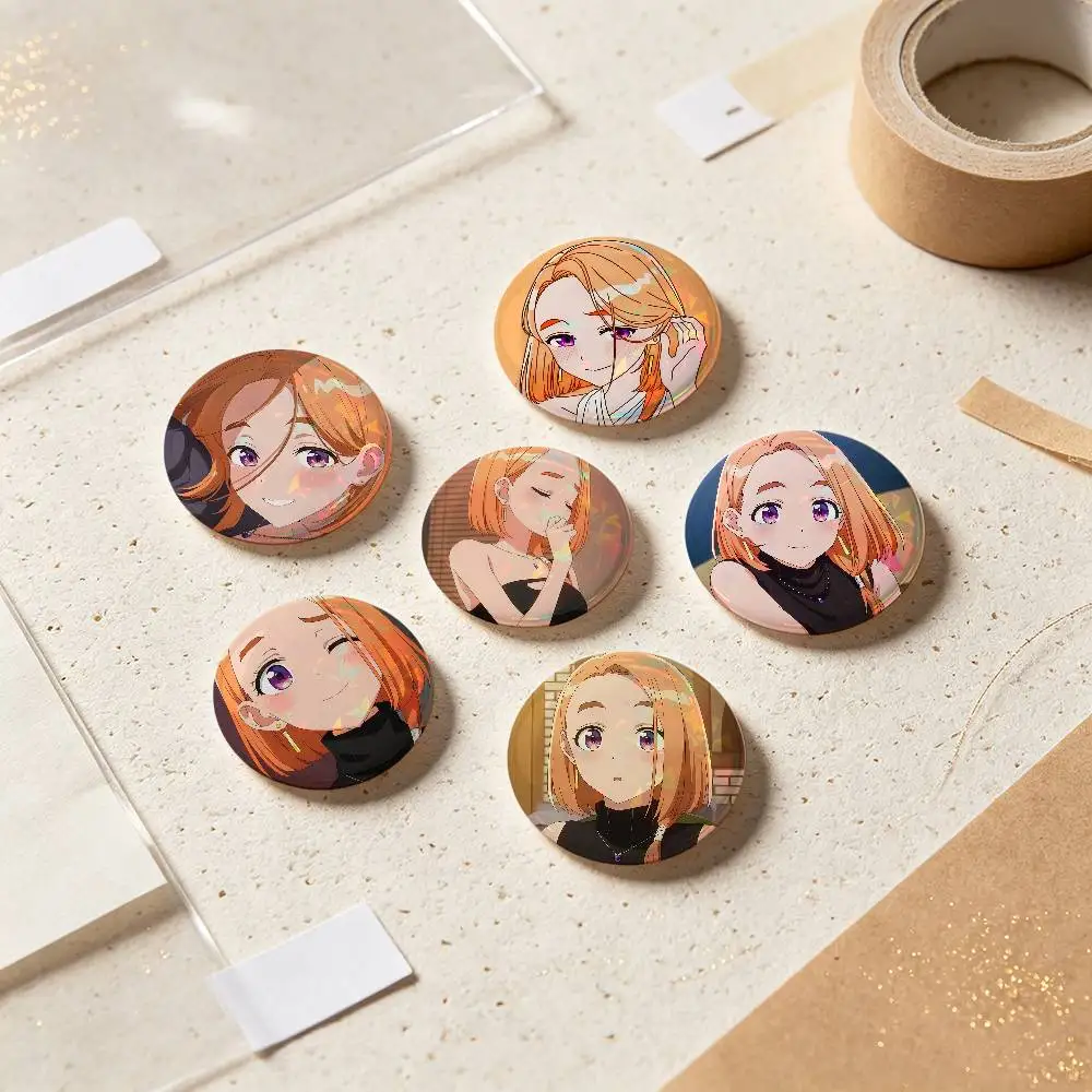 Shiunji Banri Anime Figure Badges 25 32 44 58 75 Mm Round Cosplay Pin Bag Decor Fans Collect Friends Gifts Brooch Souvenir