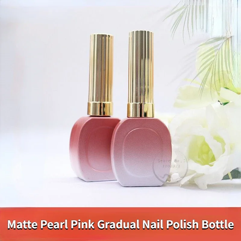 15ml Matte Pearl Pink Nail Polish Bottle Gradual glassato color Cosmetic Nail Polish Container Gel Bottle pacchetto Comestic