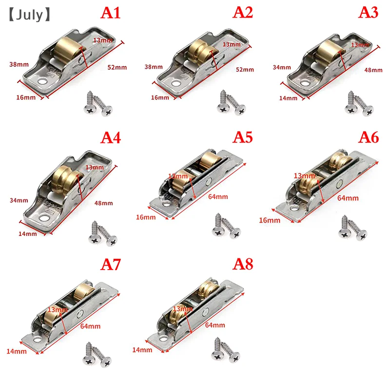 Sliding wheels rollers 10-16mm Heavy Mute stainless steel Sliding Door Bearing Rollers Window screen pulley