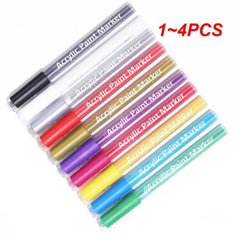 1~4PCS Manicure Nails Colorful Waterproof Pen Nail Accessories Nails Drawing Pen Flower Pattern Painting Pen