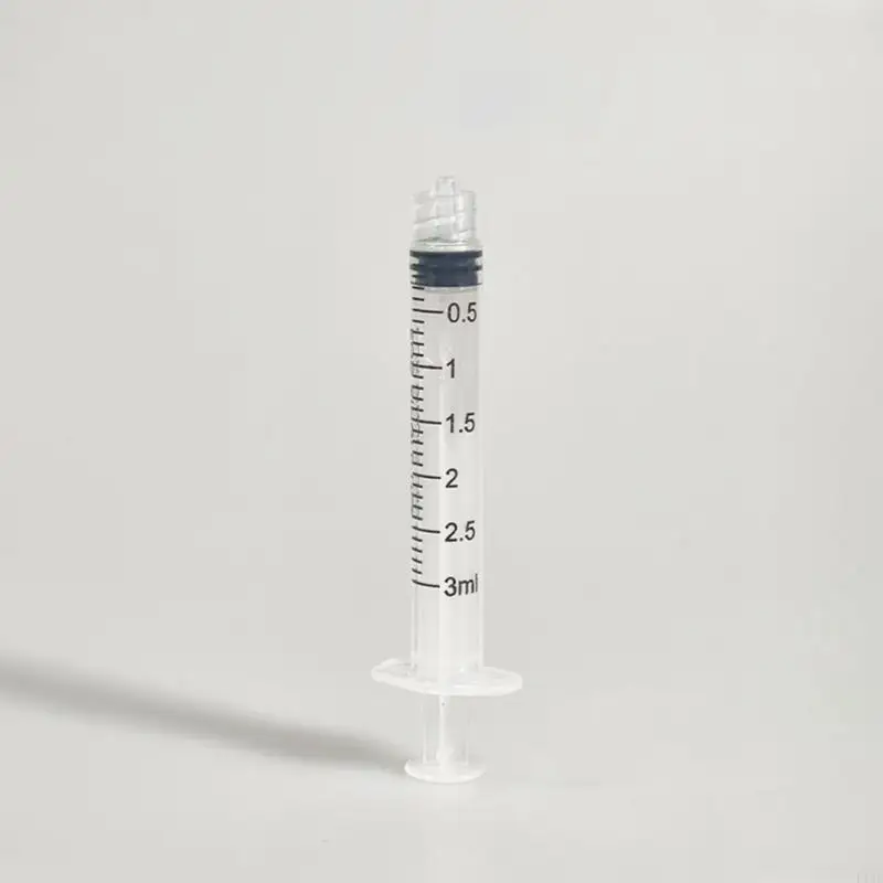 3mL Screw-Lock Dispensing Syringes with Threaded Tip, Graduated Barrels, and Accessory Support for Glues, Silicone Oil, and F19E