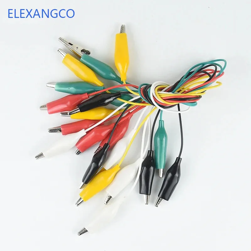 10PCS Test Lead Set And Alligator Clip Double End Alligator Clip Cockroach Clip Test Jumper Large Medium Small 48-50cm