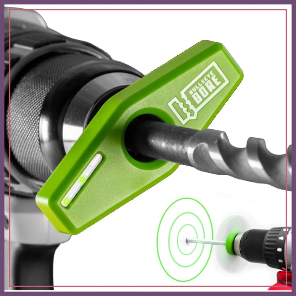 

Drill Straight Every Time | Magnetic Green Laser Drill Guide | Indoor, Workshop & Bright Workspaces | Specialty Bits 2"–8"